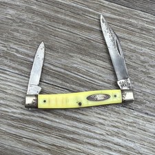 Vintage Case XX Yellow Pen Knife 3233  1940-64  Never Sharpened Gassed picture