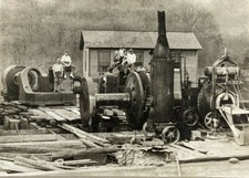 Vintage 1890s? Men Construction Workers Logging Machines Altoona PA Cabinet Card picture