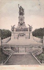 Postcard Rüdesheim am Rhein (65385), Niederwald monument, lithograph picture