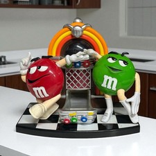 M and the M&Ms Rock N Roll Dancing Café Juke Box Candy Dispenser Juke Box VTG picture