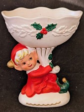 Vtg Napcoware Elf Pixi Pedestal Planter Vase X-7288 RARE National Potteries Co picture