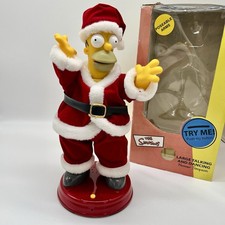 Vintage 2002 Gemmy Simpsons Santa Homer Talking Dancing Christmas w/ Box TESTED picture