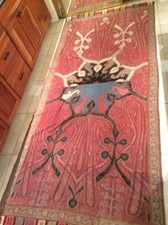 Antique Paisley Kashmiri Shawl - Fine Weave ~ 5x 12- Circa 1850's picture