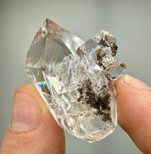 Herkimer Diamond Natural Cluster, A Grade Gems w/ Smoky Phantoms, Huge Rainbow picture