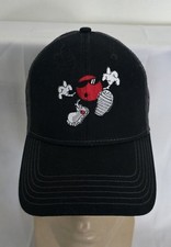 Vintage 1990s 7UP 7 UP Cool Spot Mascot Hat Black Mesh Snapback Baseball Cap  picture