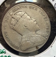 1908 Newfoundland-Canada 50 Cents Silver Coin-Edward VII- KM#11-MINTAGE=160,000 picture