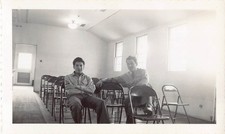 1942 Young Men Sitting Hospital Waiting Room Fort Ord 1940s Photo California picture