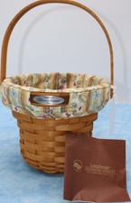 Longaberger 2008 Woven Memories Basket, Floral Liner, and Booklet picture