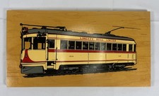 Vintage 1972 Liberty Bell Limited Trolley Wooden Picture John Terry 14x7 PA 70s picture