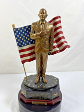 President Barack Obama TALKING WORKS Cold Cast Bronze Tribute Sculpture COA picture