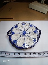 Vintage 1990's Handmade/Painted GZHEL Porcelain Deviled Egg Tray Russia picture