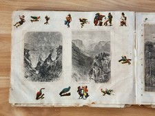 1881 Antique Victorian Scrapbook, 45+ Pages, EPHEMERA - See Pictures picture