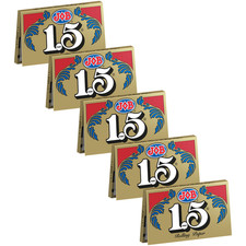 JOB Gold 1.5 Rolling Paper 1 1/2 Size Classic Cigarette Papers (5 Booklets) picture