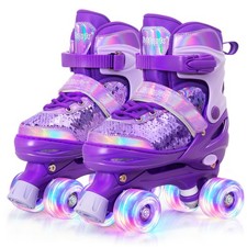 Nattork Kids Roller Skates for Girls Boys Kids 4 Size Adjustable Quad Skates ... picture