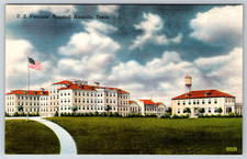 c1940s US Veterans Hospital Amarillo Texas Linen Postcard picture