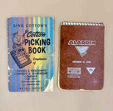 Vintage Texas Handwritten Recipe Notebooks Lot Aladdin No 3165 King Cotton Paris picture