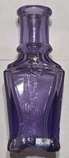 Antique Dorothy Vernon Perfume Bottle Irradiated Purple Tooled Top c1900-1915 picture