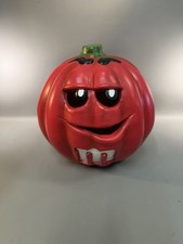 1998 Rare M&M Light Up Pumpkin  9.5” Red M & M Candies picture