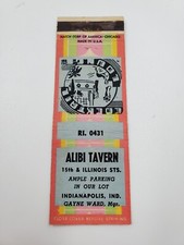 Alibi Tavern Indianapolis Indiana Matchbook Cover picture