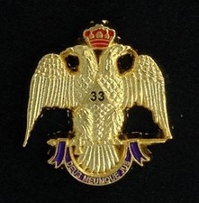 Masonic Scottish Rite 33rd Degree Eagle Lapel Pin (33EG-1) picture