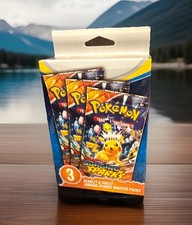 Pokemon Scarlet & Violet Surging Sparks Hanger Box - 3 Booster Packs New Sealed picture