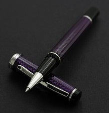 Xezo Incognito Purple Rollerball Pen, Fine Tip. Platinum Plated. Handmade, LE picture