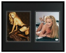 Cindy Margolis Signed Framed 16x20 Lingerie Stockings Photo Set JSA picture