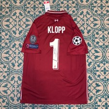 Hand Signed JURGEN KLOPP Liverpool UCL Home Shirt Very Rare - COA picture