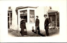 Scene From Daily Life Individuals Posing Outside RPPC Real Photo Postcard TPR23 picture