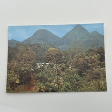 Vintage MARTINIQUE Postcard Pitons du Carbet Peaks Tropical Landscape picture
