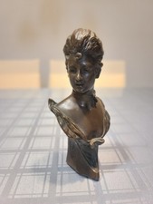 GEORGE VAN DER STRAETEN 1856 b. BELGIUM BRONZE GIRL STATUE   RARE picture