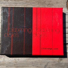 Vintage BLOOMINGDALE’S Double Deck Playing Cards Sealed Red Black Bridge Box Set picture