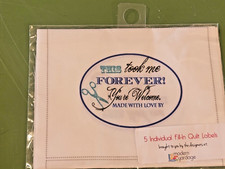 Modern Yardage 5 Individual Fill N Quilt Labels Muslin Took Me Forever Retro VTG picture