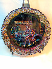 Fenton Amethyst Carnival Glass Plate 1973 Shoemaker Thomas Beard Craftsman No 4 picture
