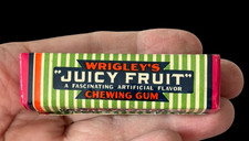 Vtg Wrigley's Juicy Fruit Chewing Gum 5 Sticks c.1941 WWII Retro Candy Unopened picture