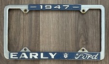 VTG 1947 Early V8 Ford License Plate Frame (Metal) picture