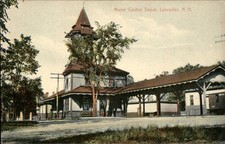 Lancaster NH Maine Central Depot W. J. Leonard c1900s-10s Vintage Postcard picture