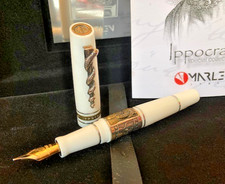 Marlen Ippocrate White Fountain Pen (Broad) Brand New W/Gift Box picture