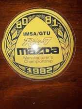 1982 Mazda Racing Sticker That Sticks To The Inside Of The Glass $12.99 picture