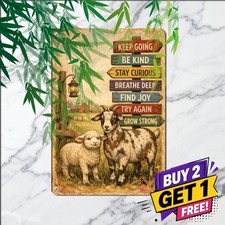 Vintage Goat You Always Have The Choice Country Slogan Metal Tin Sign Plaque picture