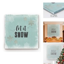 Renditions Gallery Let It Snow Gallery Wrapped Canvas 32x32 Christmas picture