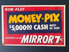 MONEY-PIX $5000 Cash Los Angeles Mirror Newspaper Promo Sign Poste 1950s picture