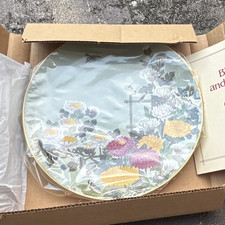 Birds & Floral Decorative Collector Plate Multicolor Round in Box picture