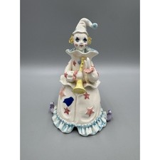 Vintage Lefton Porcelain Wind Up Musical Clown Figurine picture