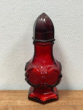 Avon Vintage Cape Cod Collection Ruby Red Glass Salt Shaker picture