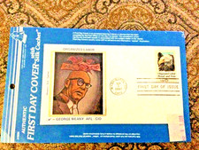 Honoring Organized Labor and the First day Cover of its own stamp silk Cachet picture