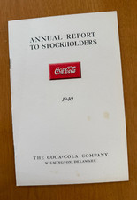Vintage Coca Cola Company 1940 Annual Report To Stockholders-Rare- Great Cond. picture