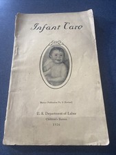 Infant Care 1926 US Dept of Labor Children's Bureau Publication #8 - Booklet picture