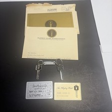 VTG 1960 PLAYBOY Charter Set:Chicago &London Keys Signed Jerry McAllister II Let picture