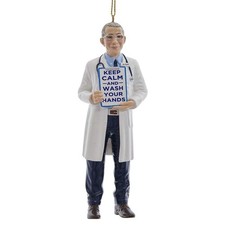 New Kurt Adler Doctor Anthony Fauci Front Line Heroes Keep Calm Ornament E0520 picture